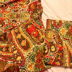 Pottery Barn Rosalie King size Duvet and 2 king size pillow shams.